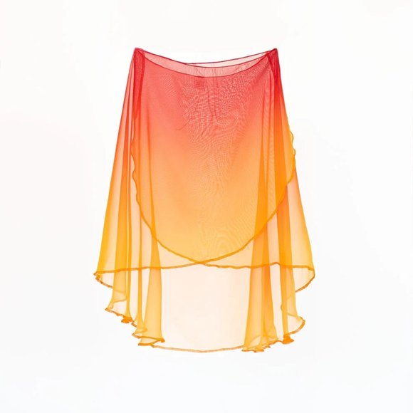 ❌ SOLD ❌ Lucky Leo - Vesta Sunset (Orange) Ombré Skirt - One Size - Picture 1 of 4